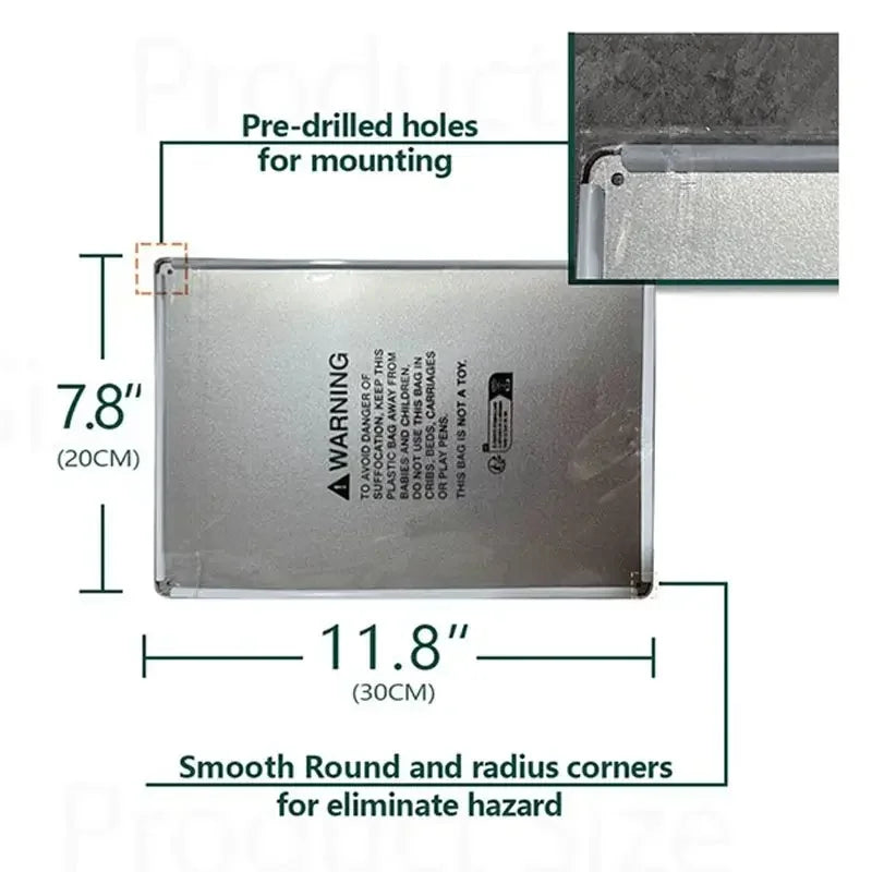 “Danger Mines” Skull and Bones Vintage Metal Warning Sign 8x12 Inch