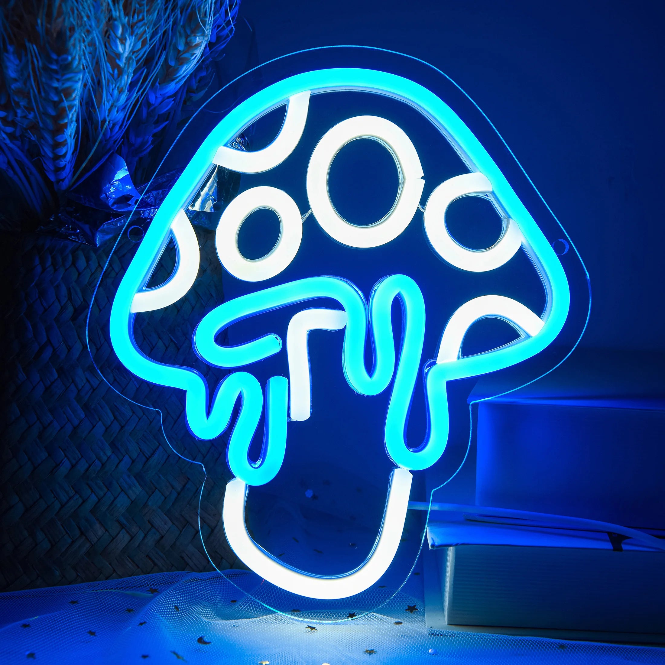 Mushroom Neon LED Wall Sign 8x8 Inch